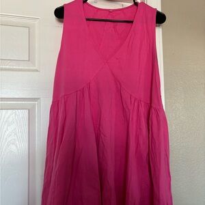 Vibrant Pink Sleeveless Dress